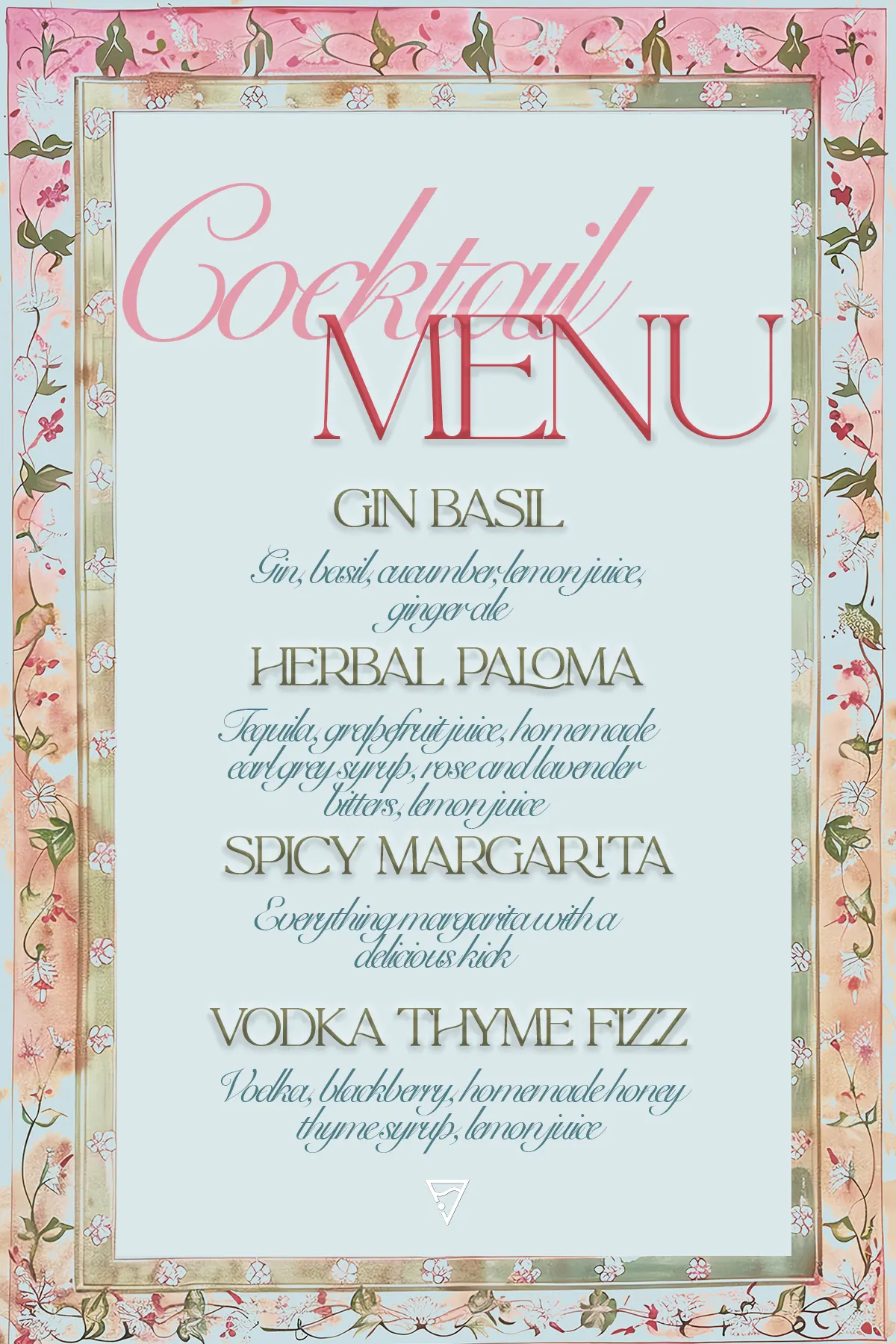 Cocktail Menu Design